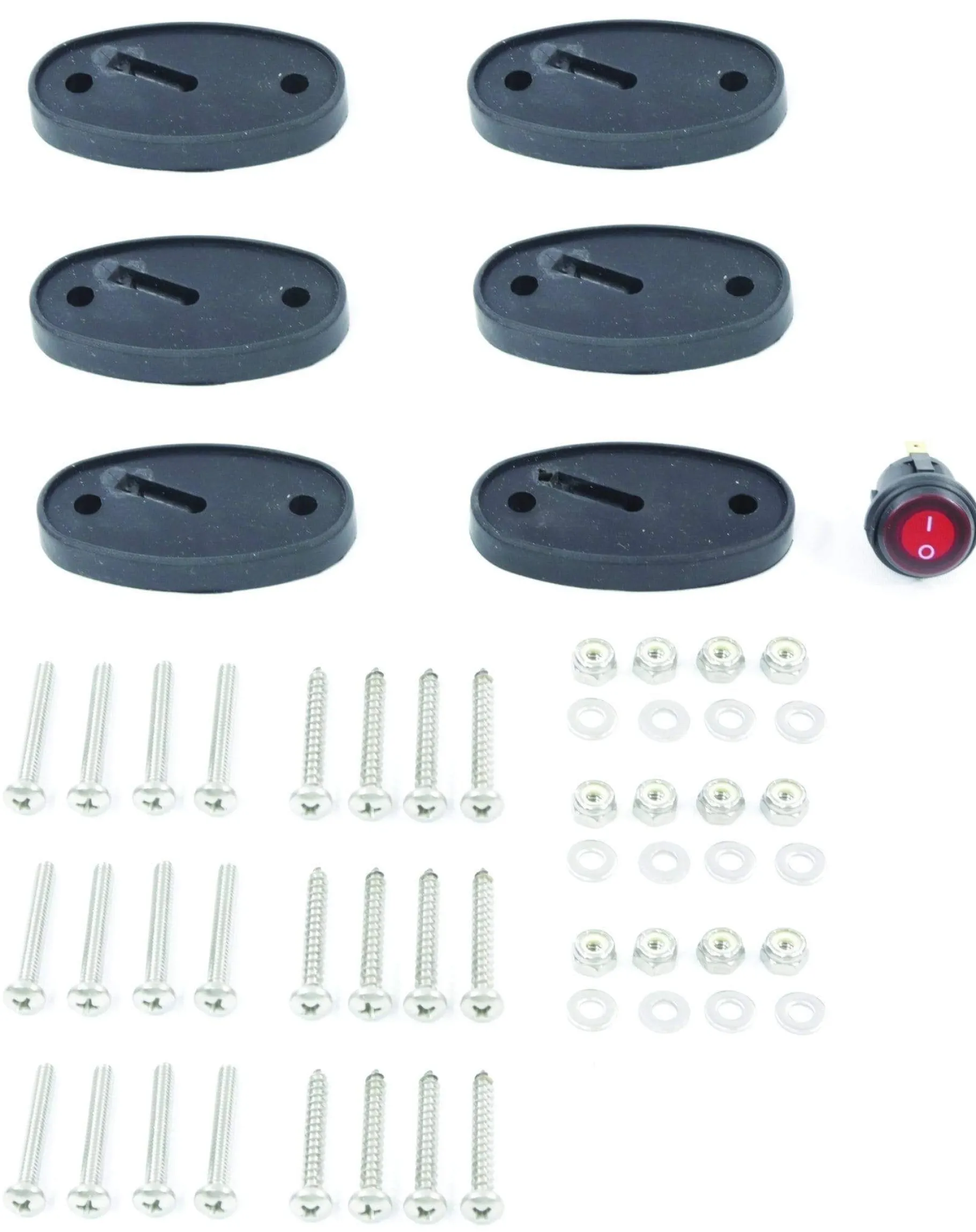 T-H Marine Led Lighting-6 Pack High Intensity LED Oval Courtesy Light / Rock Light Kits