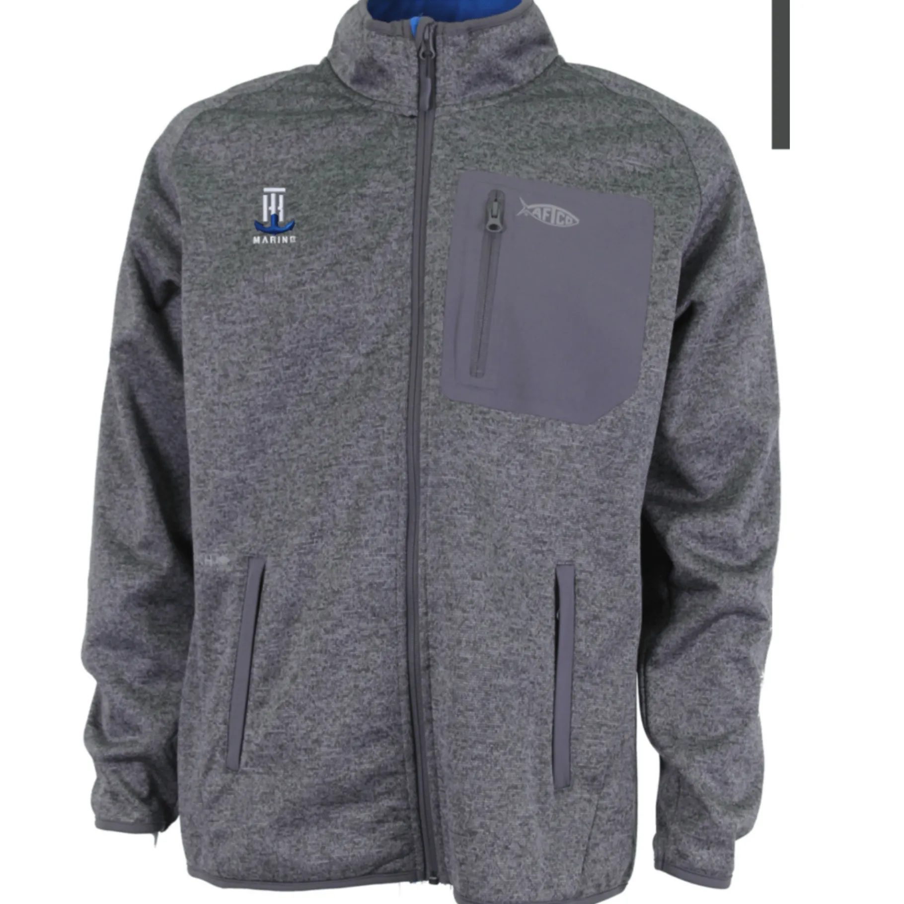 T-H Marine Hoodies-AFTCO Horizon Weatherproof Fleece-Charcoal