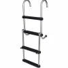 JIF Marine Ladders-Aluminum Removable Folding Pontoon Ladder