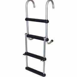 JIF Marine Ladders-Aluminum Removable Folding Pontoon Ladder