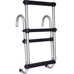 JIF Marine Ladders-Aluminum Removable Folding Pontoon Ladder
