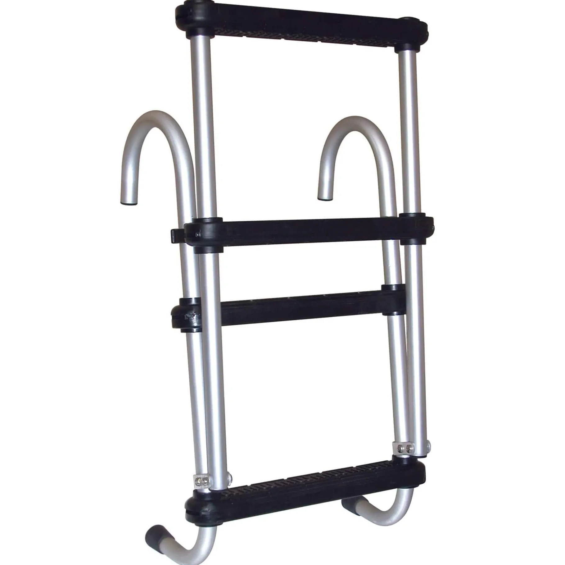 JIF Marine Ladders-Aluminum Removable Folding Pontoon Ladder
