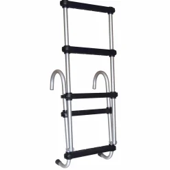 JIF Marine Ladders-Aluminum Removable Folding Pontoon Ladder