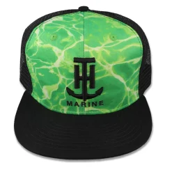 T-H Marine Hats|Closeouts-Aqua Camo Logo Flatbill Hat