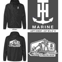 T-H Marine Hoodies-Black LIGHTWEIGHT WINDBREAKER JACKET
