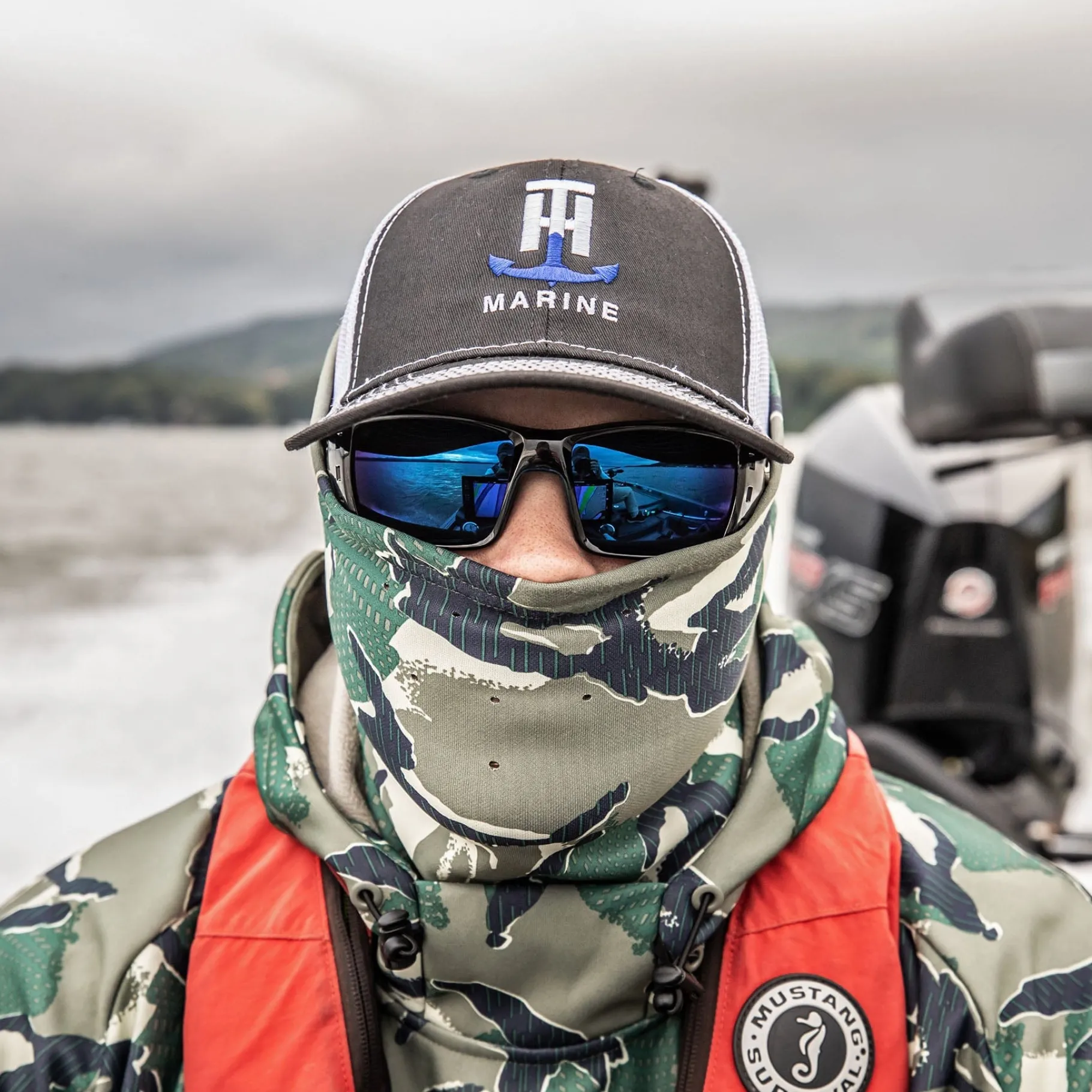 T-H Marine Hats-Black Logo Snapback Hat