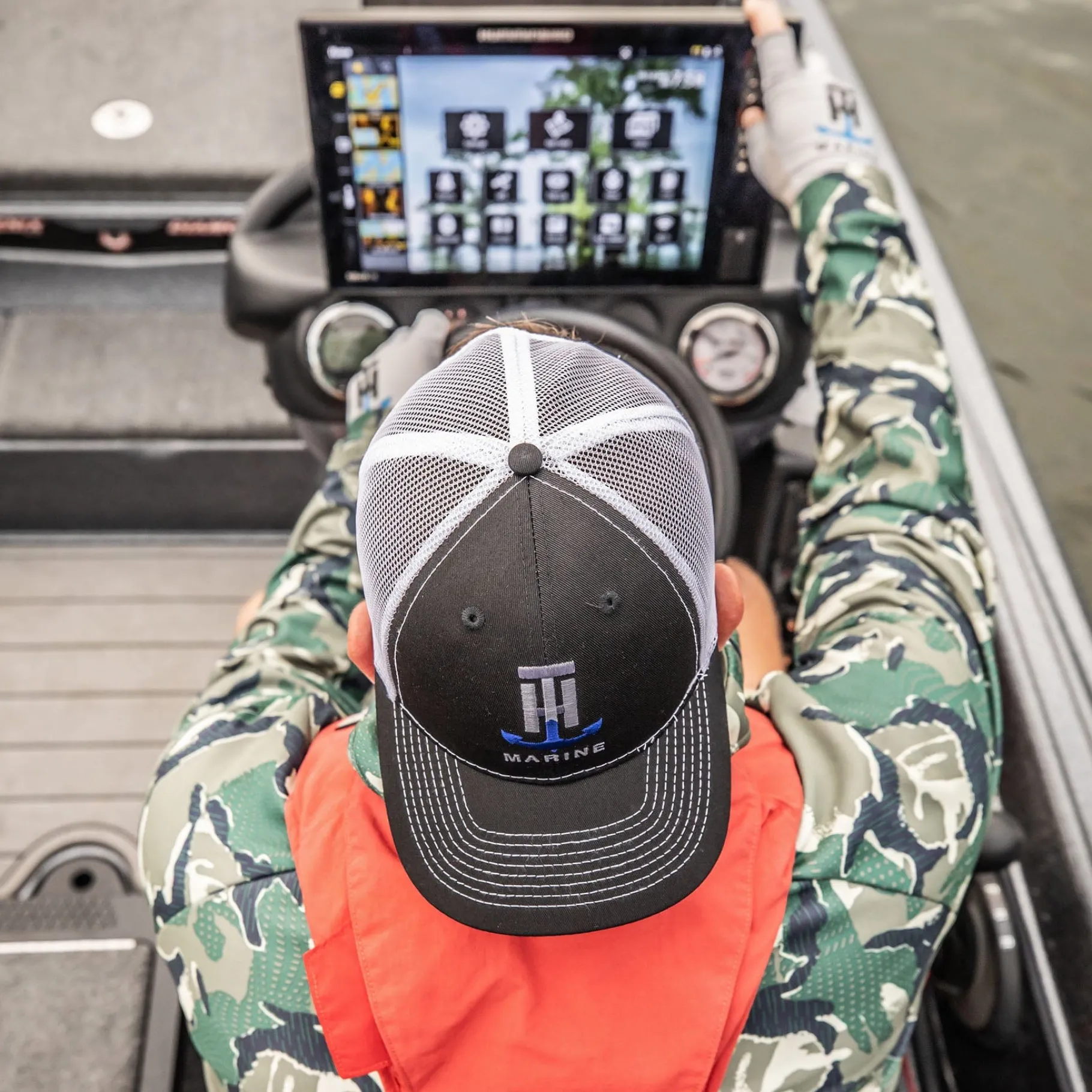T-H Marine Hats-Black Logo Snapback Hat