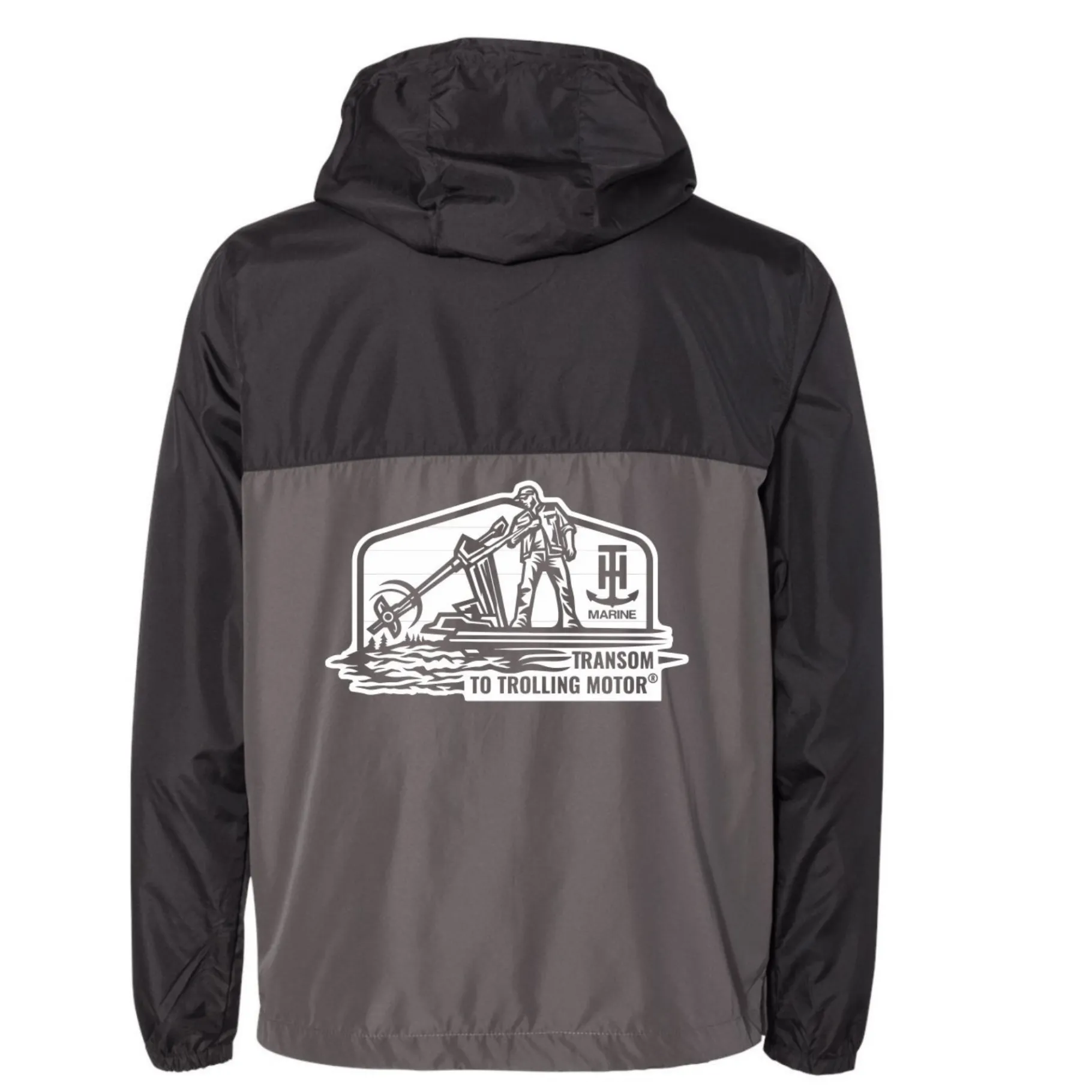 T-H Marine Hoodies-BLACK/GRAPHITE LIGHTWEIGHT WINDBREAKER JACKET