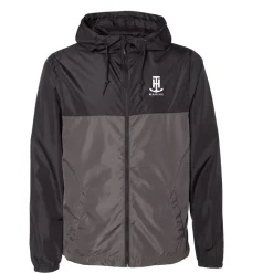 T-H Marine Hoodies-BLACK/GRAPHITE LIGHTWEIGHT WINDBREAKER JACKET