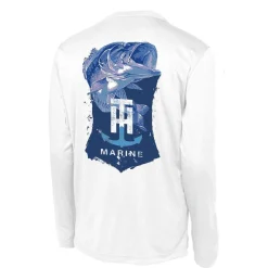 T-H Marine Tees-Blue Bass Long Sleeve Performance T-Shirt