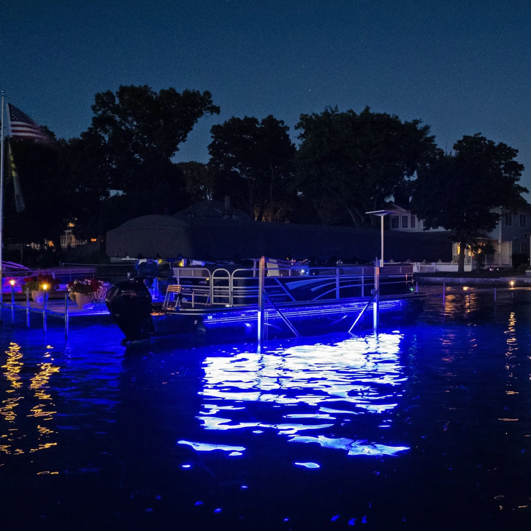 T-H Marine Led Lighting-Blue Pontoon Light Set - LED Pontoon Lights