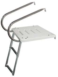 JIF Marine Ladders-Bottom Mount Transom Platform - Inboard / Outboard
