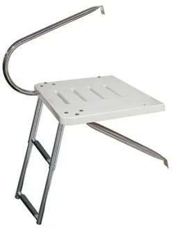 JIF Marine Ladders-Bottom Mount Transom Platform - Outboard