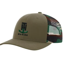 T-H Marine Hats-Camo Mesh Logo Snapback Hat