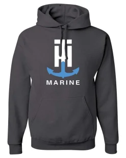 T-H Marine Hoodies-Charcoal Logo Hoodie
