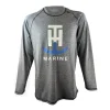 T-H Marine Tees-FISH DRY Long Sleeve Performance Tee Charcoal