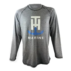 T-H Marine Tees-FISH DRY Long Sleeve Performance Tee Charcoal