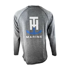 T-H Marine Tees-FISH DRY Long Sleeve Performance Tee Charcoal