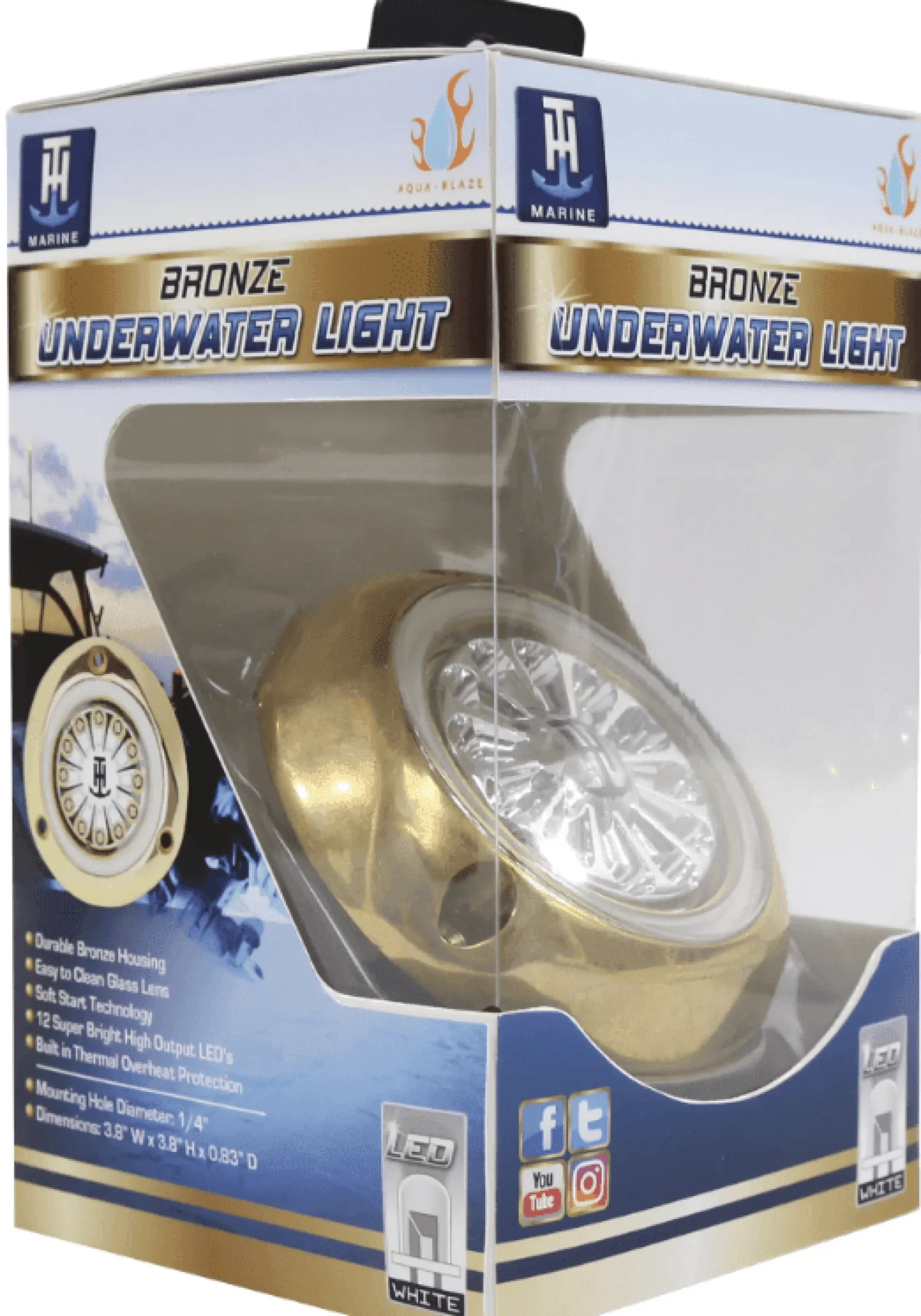 T-H Marine Led Lighting-Gen 1- Bronze Underwater Light