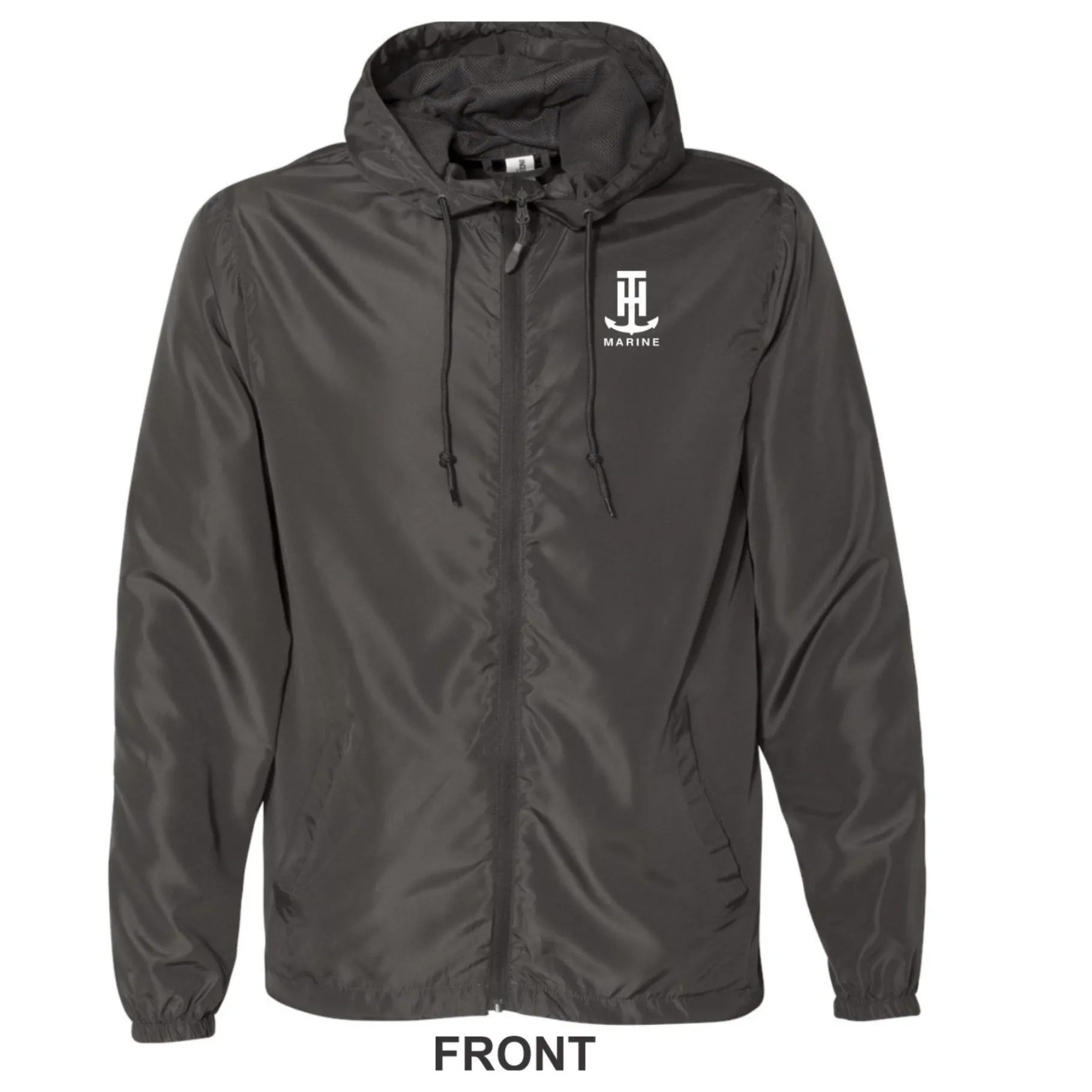 T-H Marine Hoodies-Graphite LIGHTWEIGHT WINDBREAKER JACKET