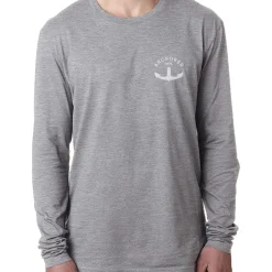 T-H Marine Tees-Gray T-H Anchored Long Sleeve Shirt