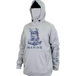 T-H Marine Hoodies-HEATHER GREY AFTCO REAPER TECHNICAL FLEECE HOODIE