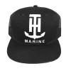 T-H Marine Hats|Closeouts-Large Black Logo Flatbill Hat