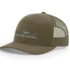 T-H Marine Hats-Loden Green Large Logo Snapback Hat