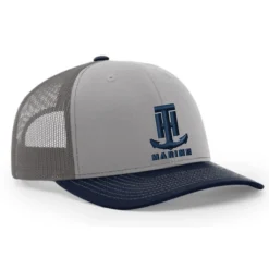 T-H Marine Hats|Closeouts-Navy and Grey Logo Snapback Hat