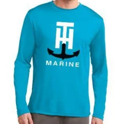 T-H Marine Tees-Neon Blue Long Sleeve Performance T-Shirt
