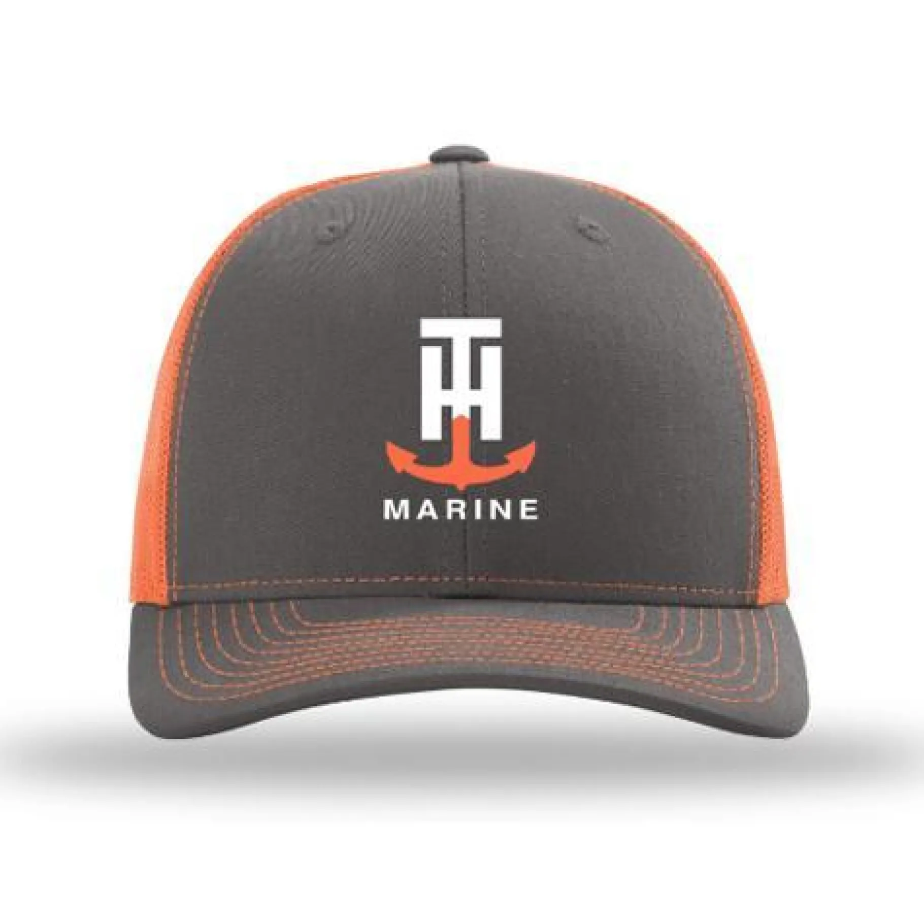 T-H Marine Hats-Neon Orange Logo Snapback Hat