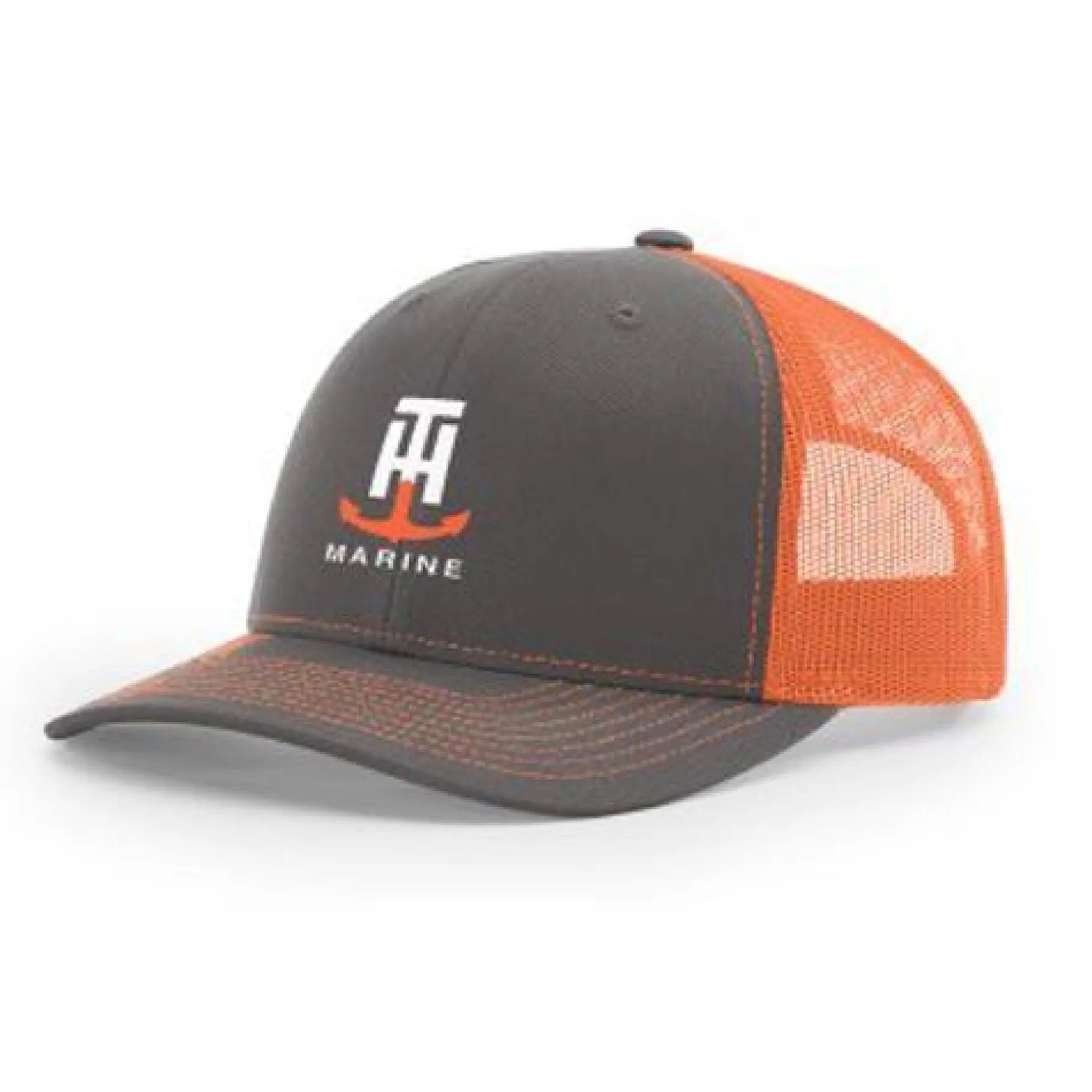 T-H Marine Hats-Neon Orange Logo Snapback Hat