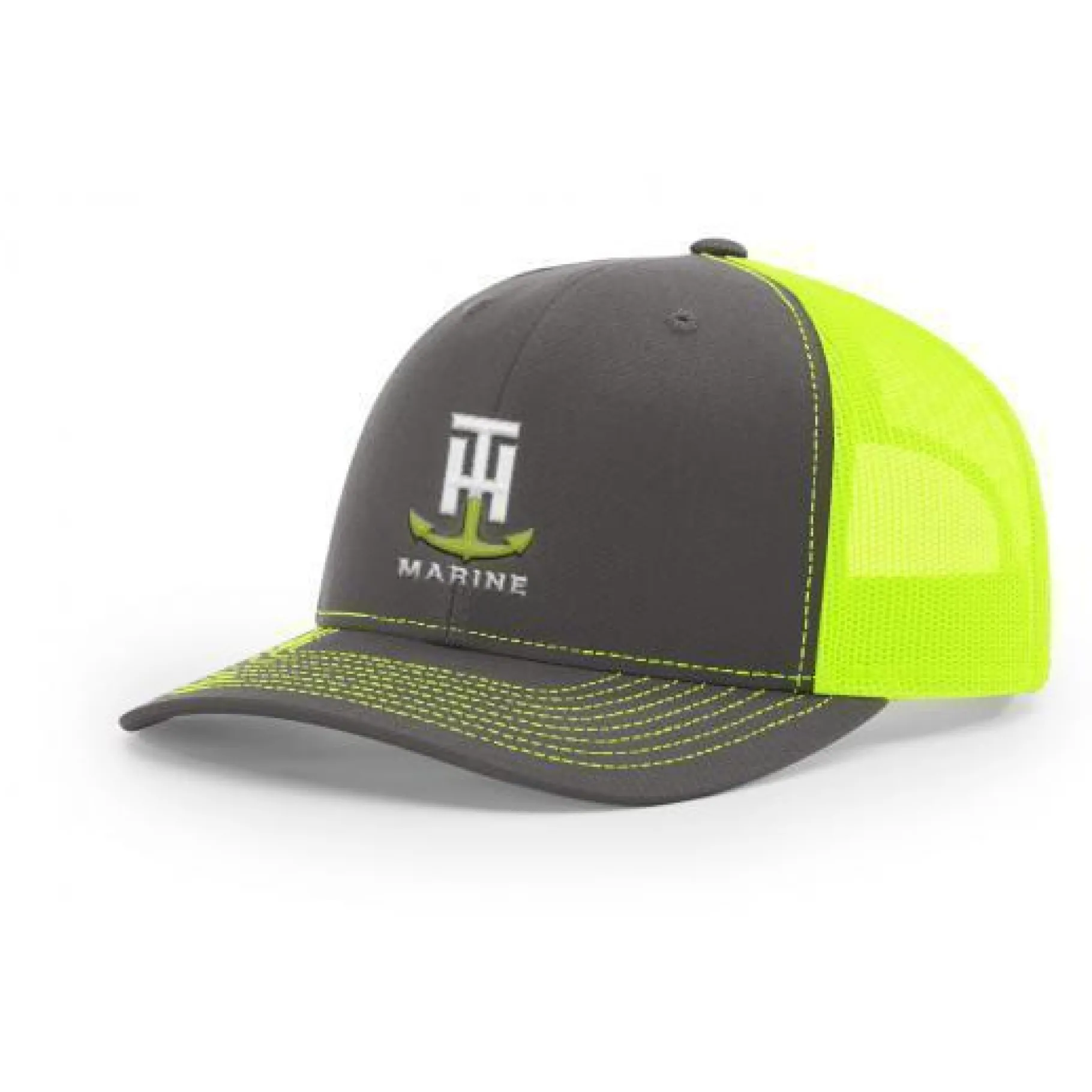 T-H Marine Hats-Neon Yellow Logo Snapback Hat