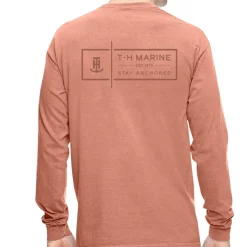 T-H Marine Tees-Orange Stay Anchored Long Sleeve Shirt