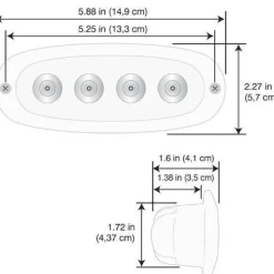 T-H Marine Led Lighting-Oval LED Spreader Light