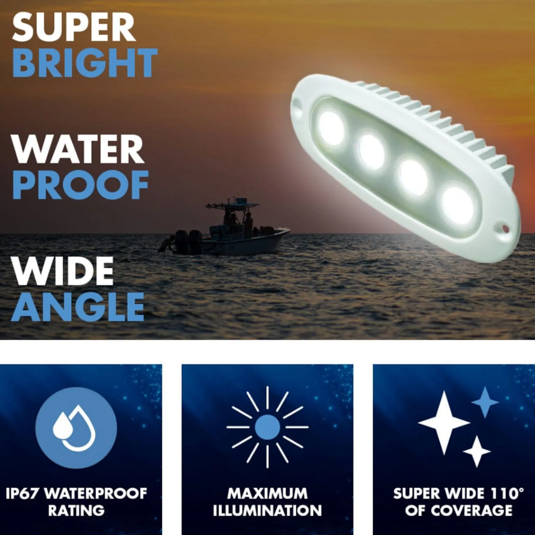 T-H Marine Led Lighting-Oval LED Spreader Light