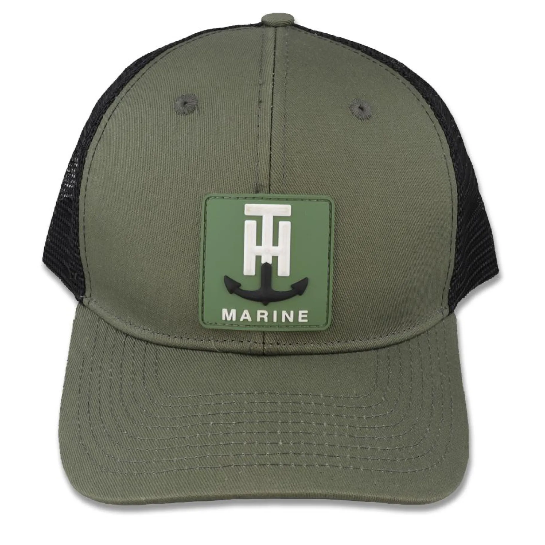 T-H Marine Hats|Closeouts-PVC Patch Logo Snapback Hat