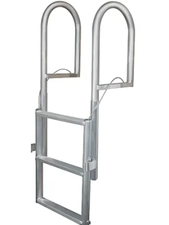 JIF Marine Ladders-Retractable Sliding Lift Ladder for Floating Docks - Wide 4" Step