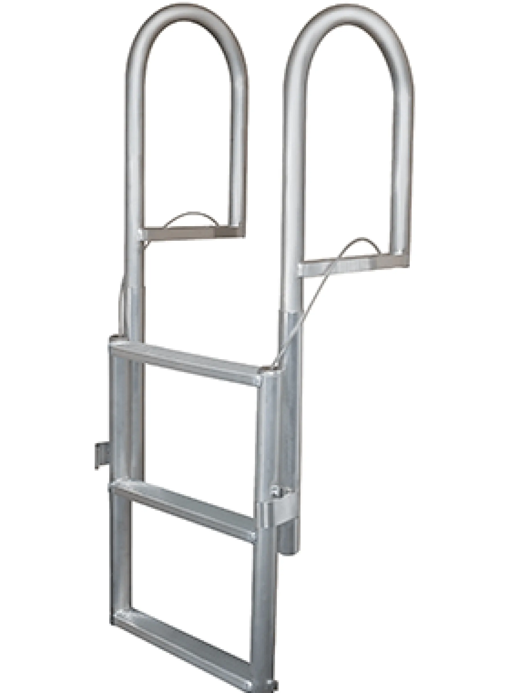 JIF Marine Ladders-Retractable Sliding Lift Ladder for Floating Docks - Standard 2" Step