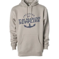 T-H Marine Hoodies-Sand Retro Logo Hoodie