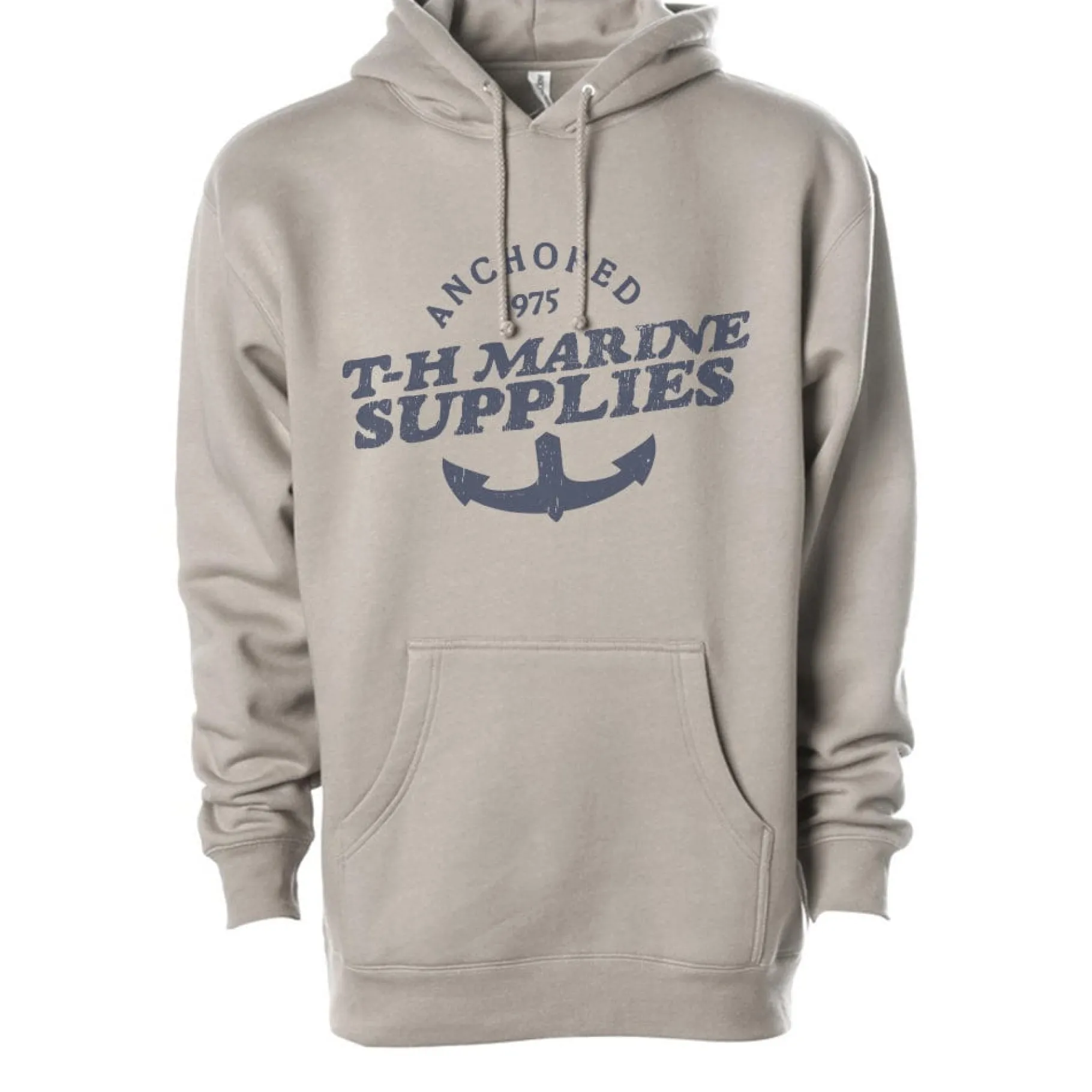 T-H Marine Hoodies-Sand Retro Logo Hoodie