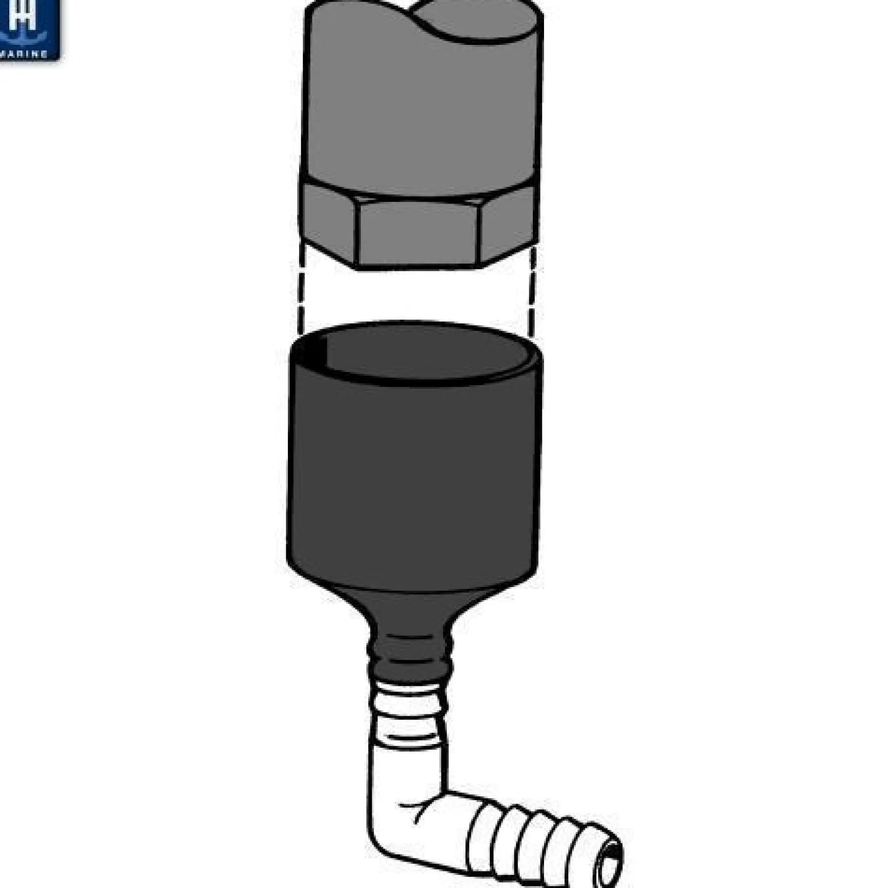 T-H Marine Plumbing & Drains-Seat Pedestal Drain