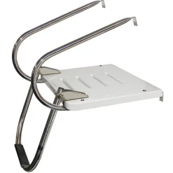 JIF Marine Ladders-Stainless Steel Folding Transom Platform - Inboard / Outboard