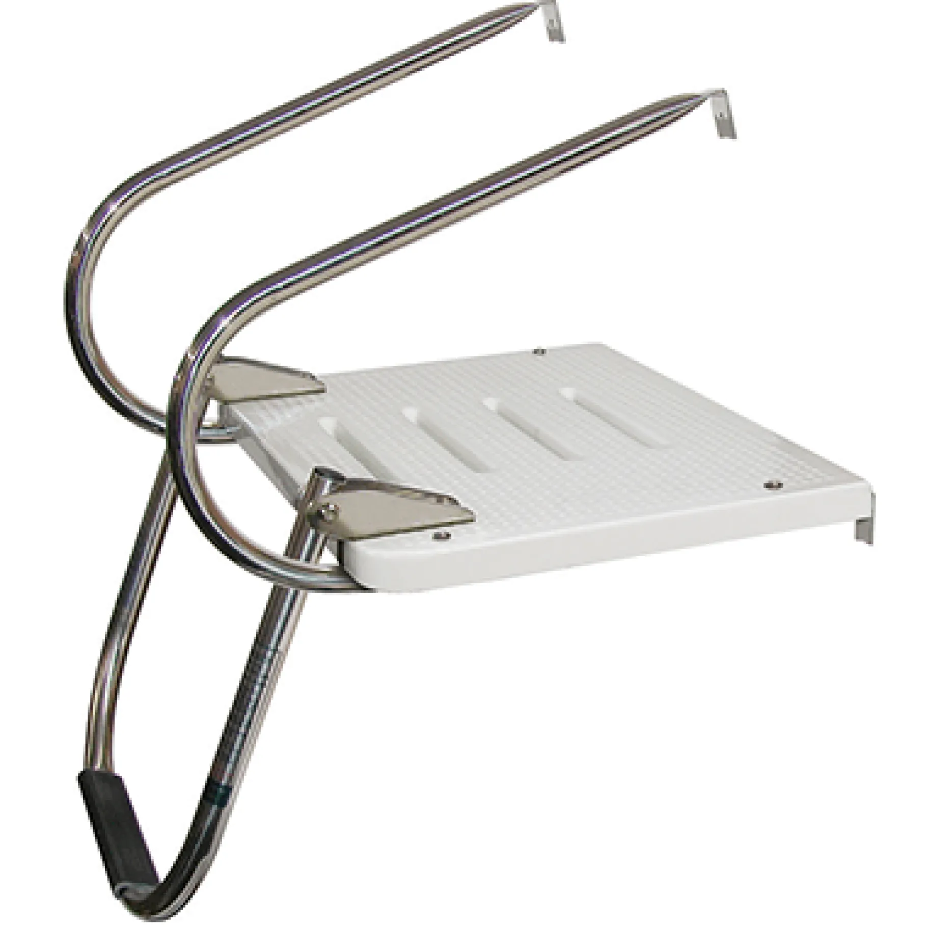 JIF Marine Ladders-Stainless Steel Folding Transom Platform - Inboard / Outboard