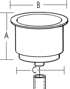 T-H Marine Organization|Boating Accessories-Stainless Steel No Step Cup Holder