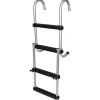 JIF Marine Ladders-Stainless Steel Removable Folding Pontoon Ladder
