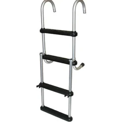 JIF Marine Ladders-Stainless Steel Removable Folding Pontoon Ladder