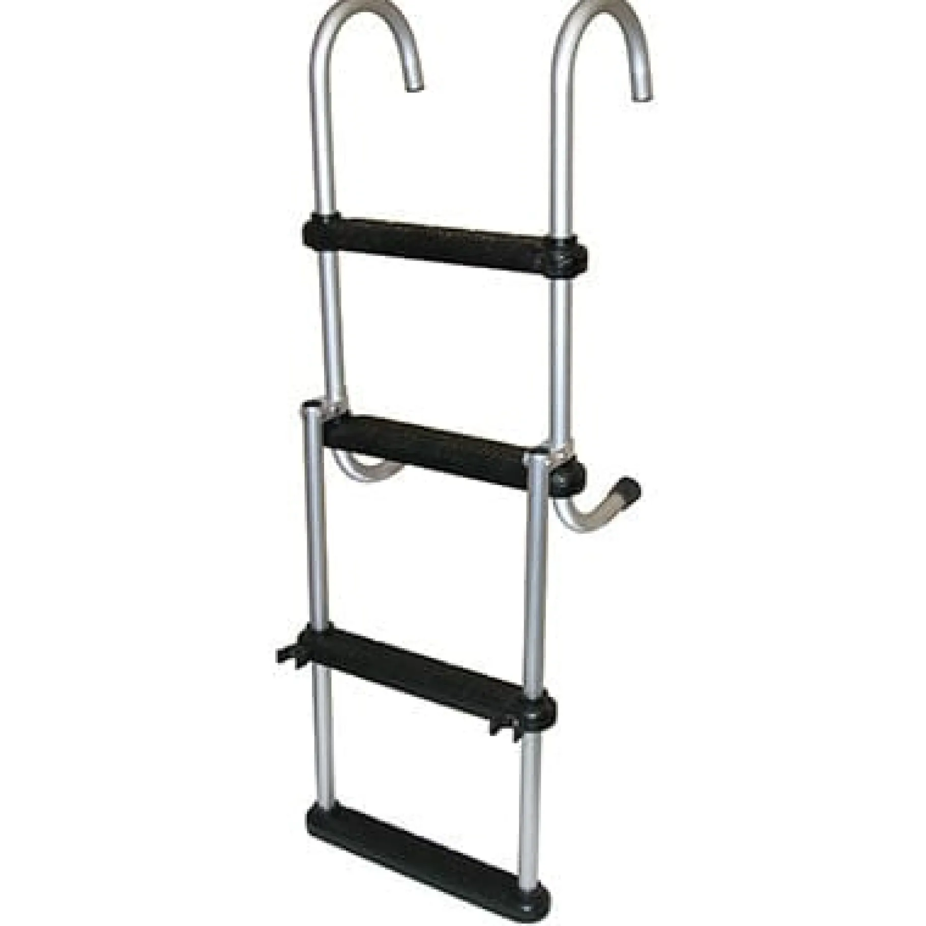 JIF Marine Ladders-Stainless Steel Removable Folding Pontoon Ladder