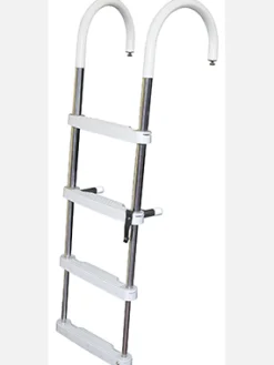 JIF Marine Ladders-Stainless Steel Telescoping Pontoon Swim Ladder