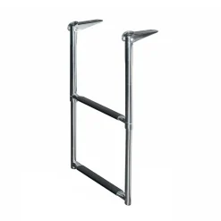 JIF Marine Ladders-Stainless Steel Telescoping Transom Drop Ladder